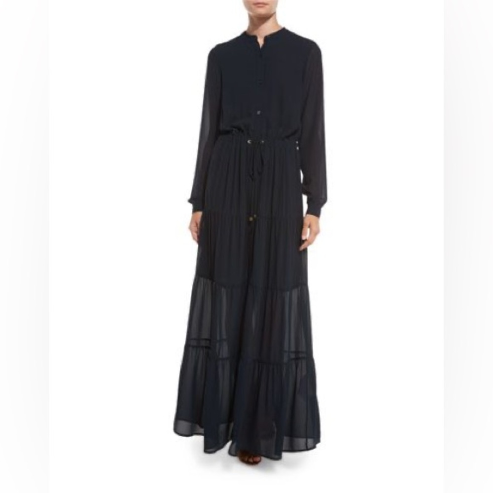 Michael Kors Midnight Blue Long Sleeve Dress y.